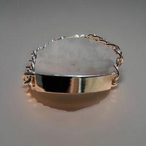 NWOT 8”Unisex Sterling Silver Identification Chain Bracelet~Engrave Anything!!!!